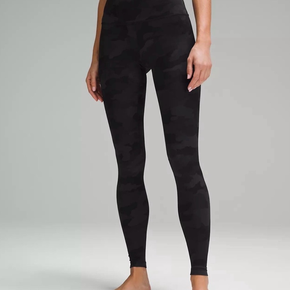 Lululemon Athletica Black Camo Leggings